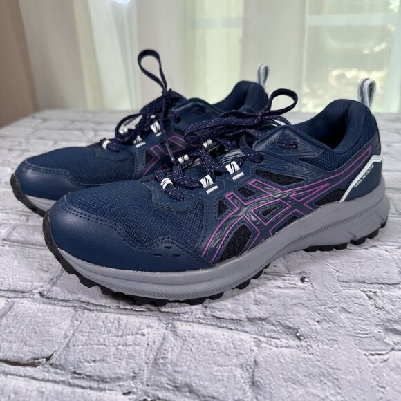 Asics Trail Scout 3 Running Trail Hiking Shoes  Womens SZ 9 US Night Sky Magenta - Picture 1 of 16